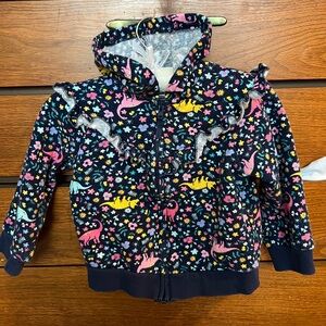 Little Me Toddler Girl’s Dinosaur Zip-Up Hoodie 2T
